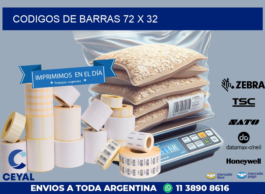 codigos de barras 72 x 32