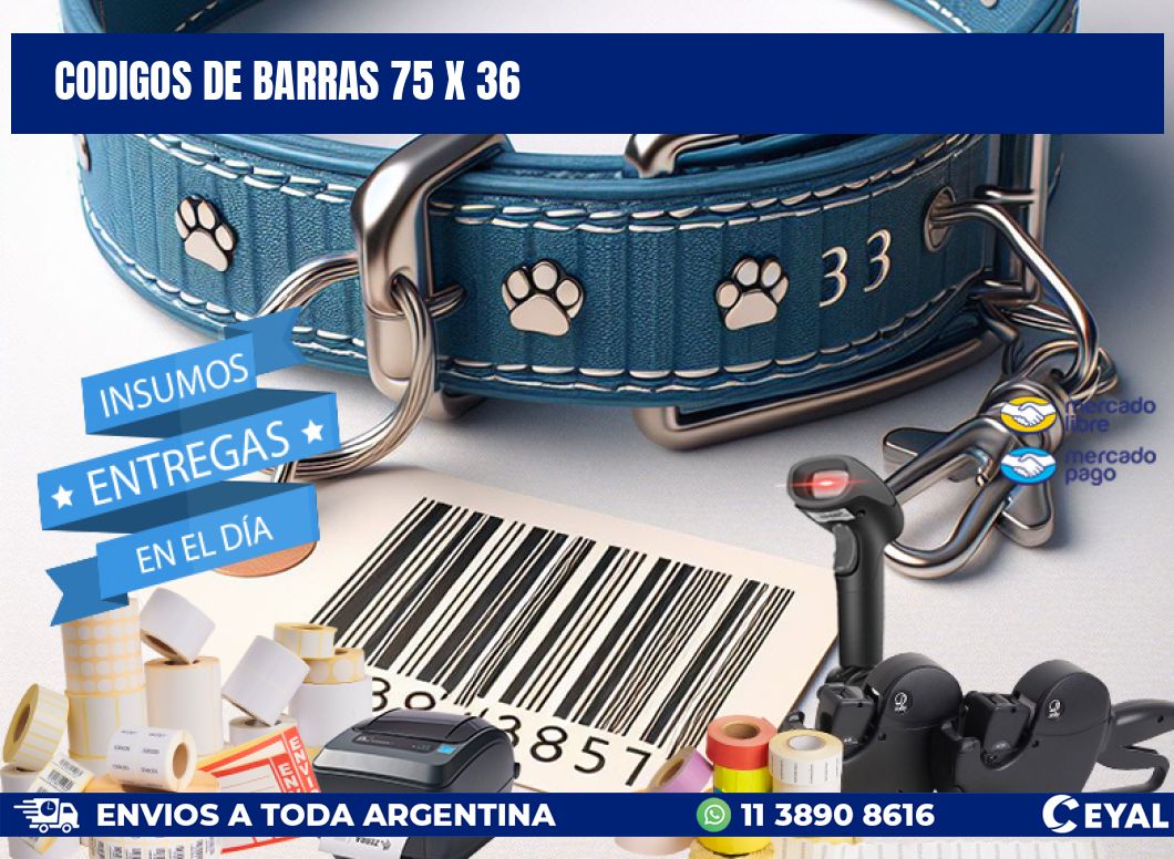 codigos de barras 75 x 36