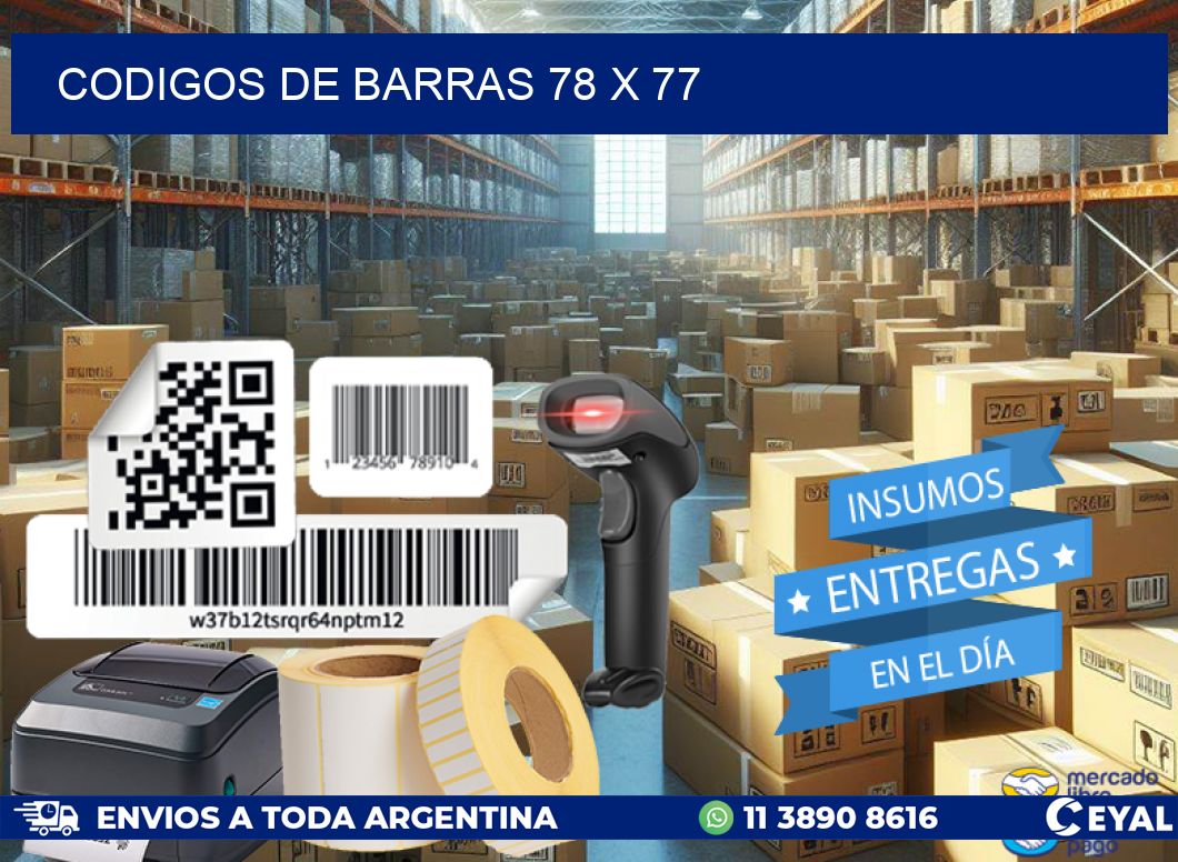 codigos de barras 78 x 77