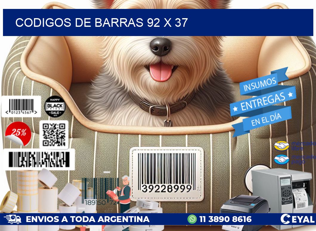 codigos de barras 92 x 37