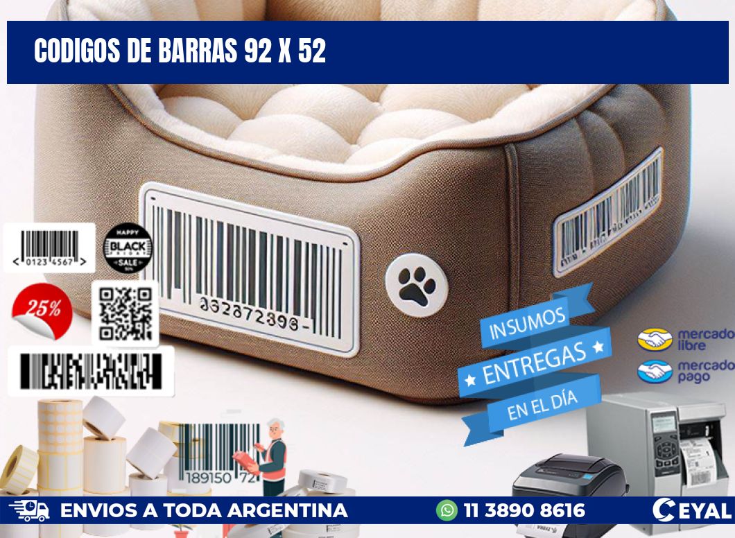 codigos de barras 92 x 52