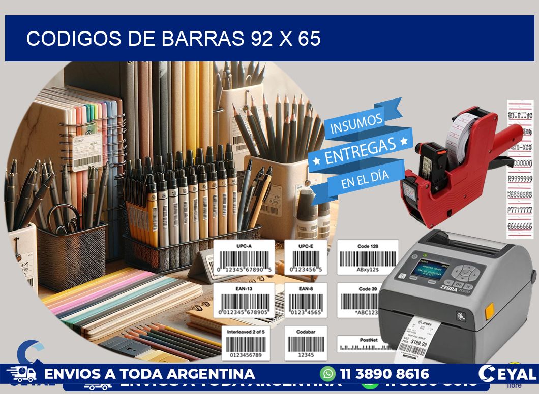codigos de barras 92 x 65
