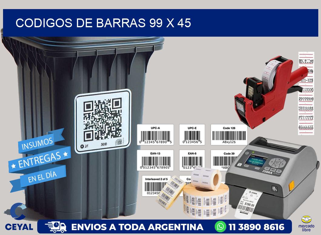 codigos de barras 99 x 45