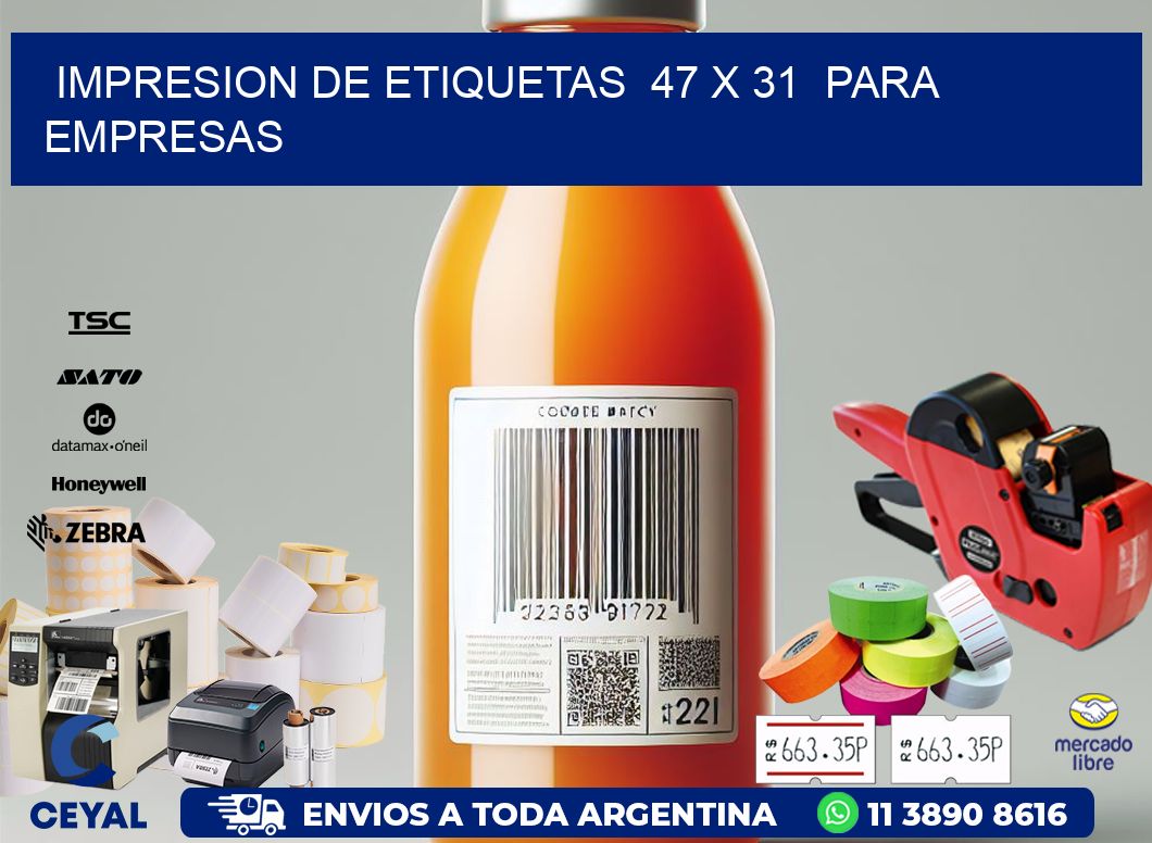 impresion de etiquetas 47 x 31 para empresas