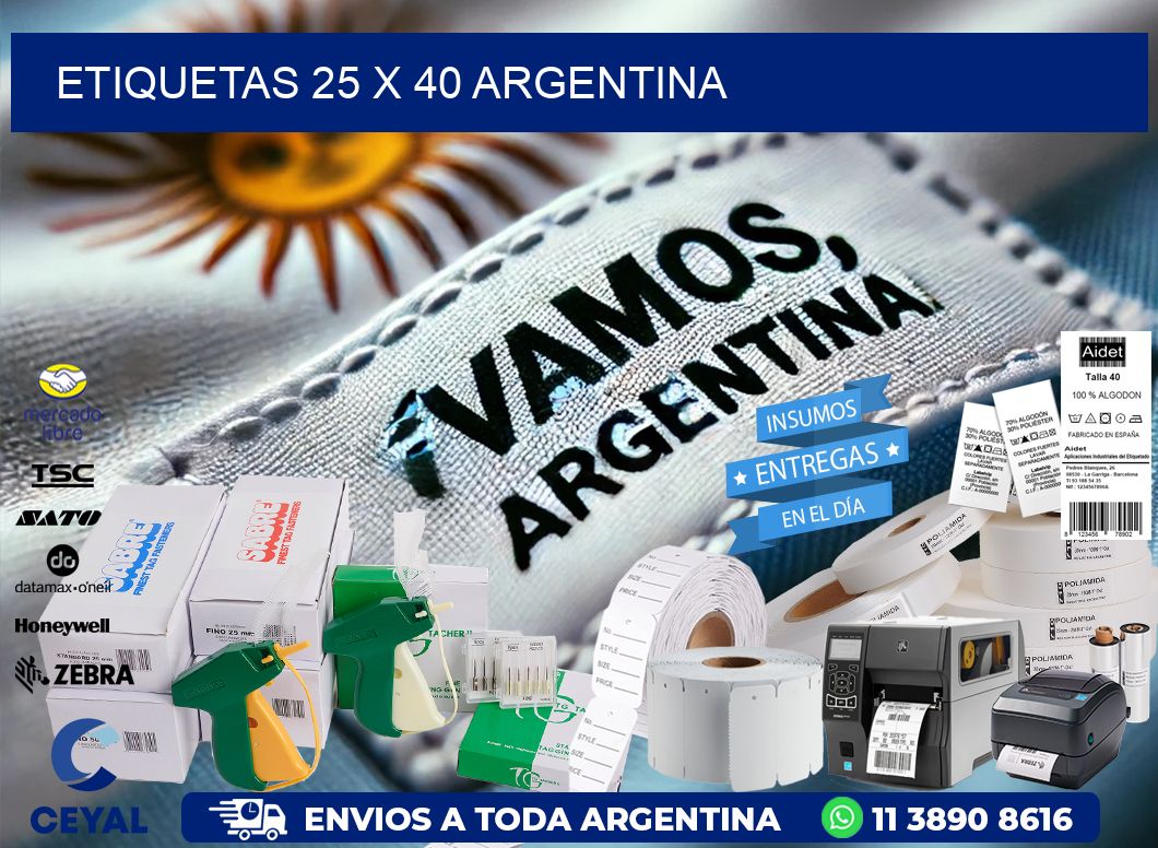 ETIQUETAS 25 x 40 ARGENTINA