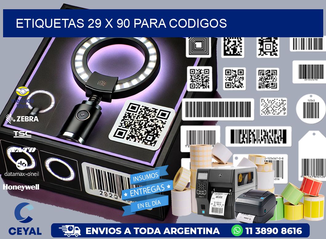 ETIQUETAS 29 x 90 PARA CODIGOS
