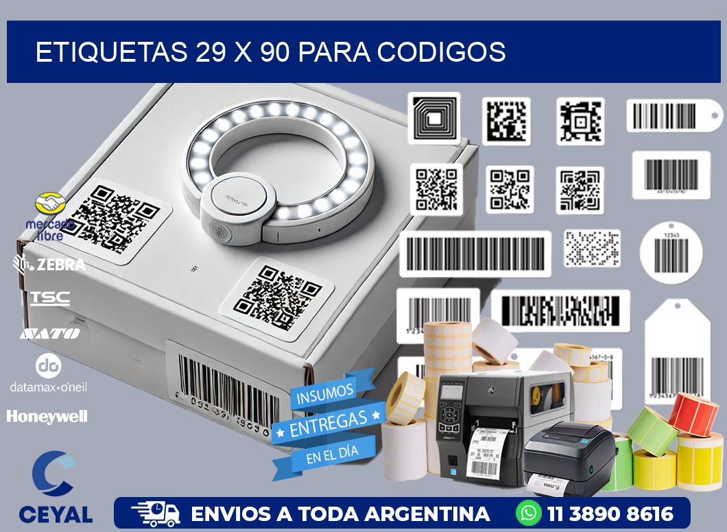 ETIQUETAS 29 x 90 PARA CODIGOS