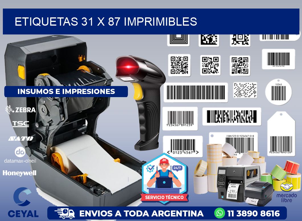 ETIQUETAS 31 x 87 IMPRIMIBLES