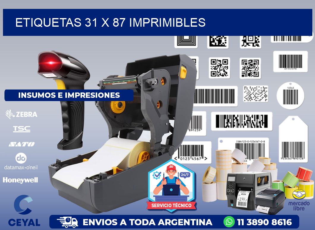 ETIQUETAS 31 x 87 IMPRIMIBLES