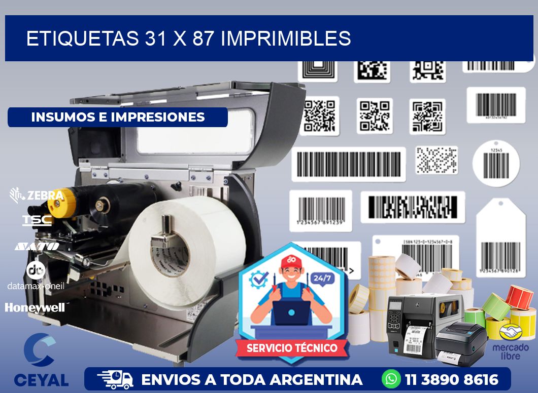 ETIQUETAS 31 x 87 IMPRIMIBLES