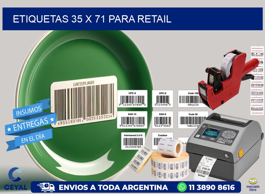 ETIQUETAS 35 x 71 PARA RETAIL