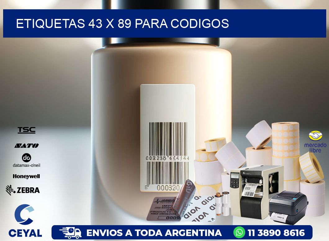 ETIQUETAS 43 x 89 PARA CODIGOS