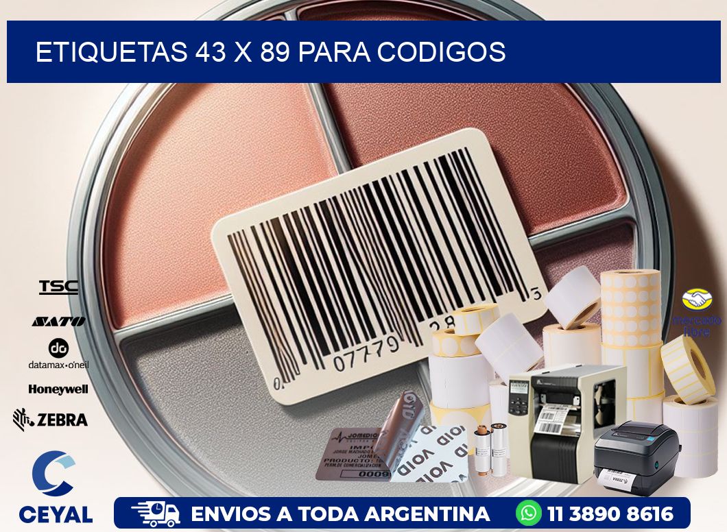 ETIQUETAS 43 x 89 PARA CODIGOS