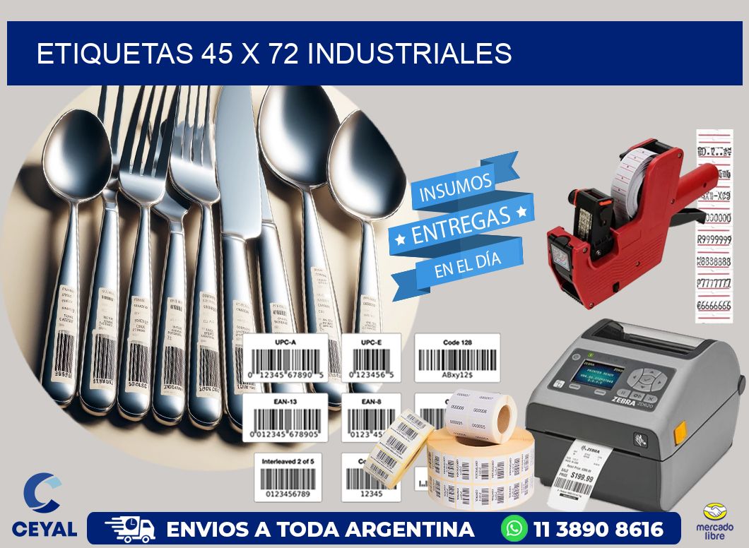 ETIQUETAS 45 x 72 INDUSTRIALES