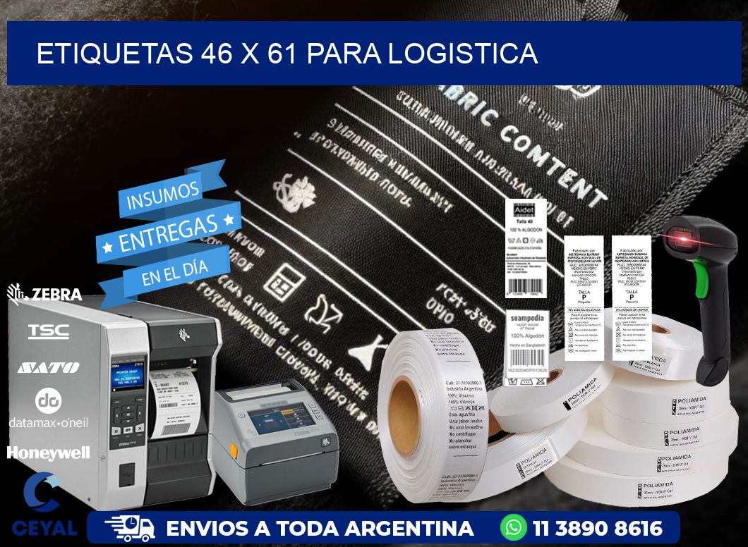 ETIQUETAS 46 x 61 PARA LOGISTICA