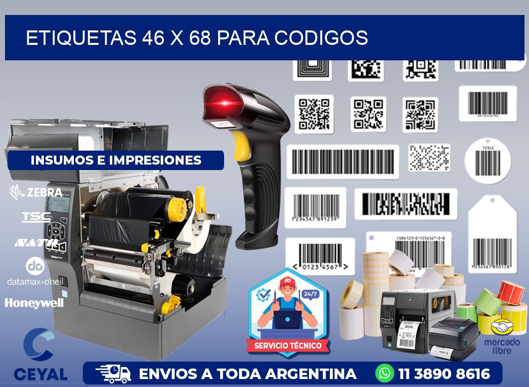 ETIQUETAS 46 x 68 PARA CODIGOS