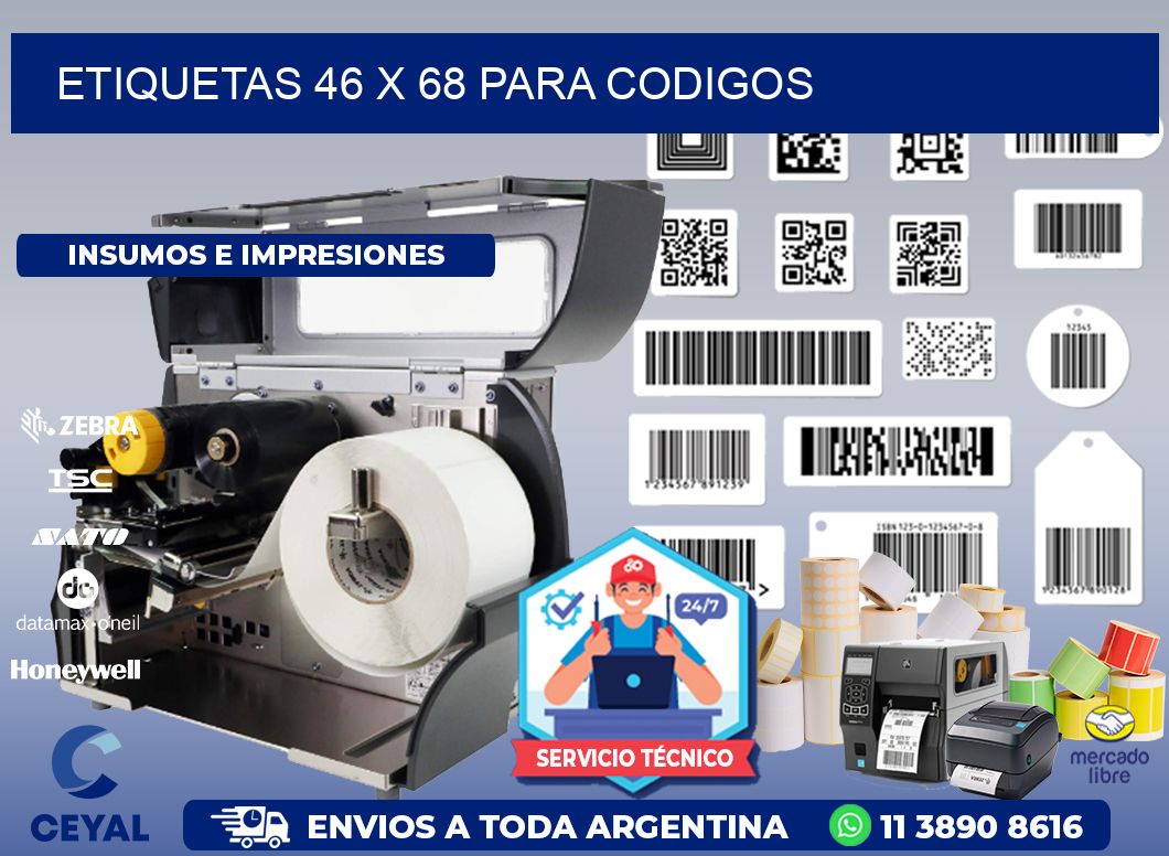ETIQUETAS 46 x 68 PARA CODIGOS