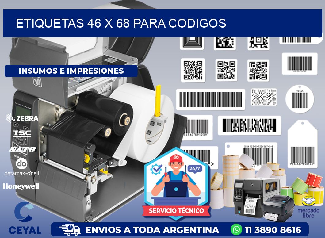 ETIQUETAS 46 x 68 PARA CODIGOS