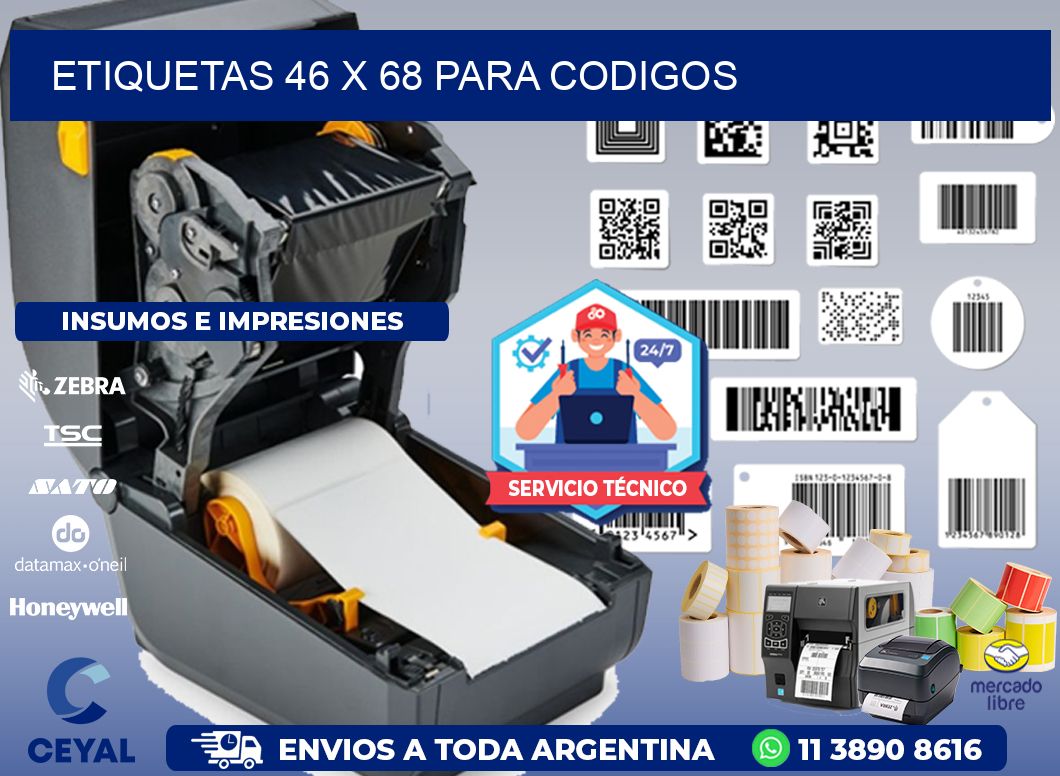 ETIQUETAS 46 x 68 PARA CODIGOS