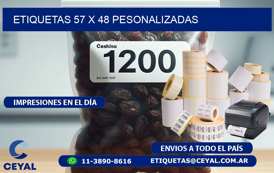 ETIQUETAS 57 x 48 PESONALIZADAS
