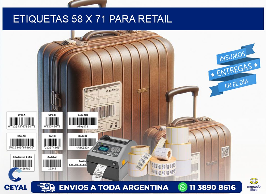 ETIQUETAS 58 x 71 PARA RETAIL