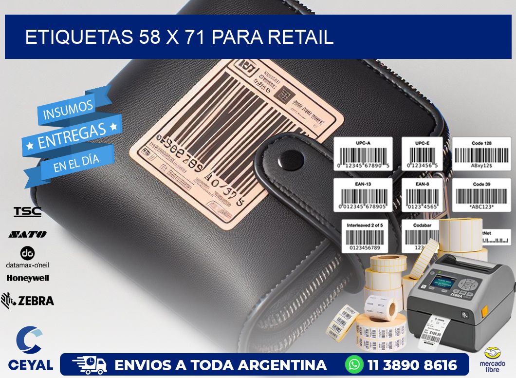 ETIQUETAS 58 x 71 PARA RETAIL