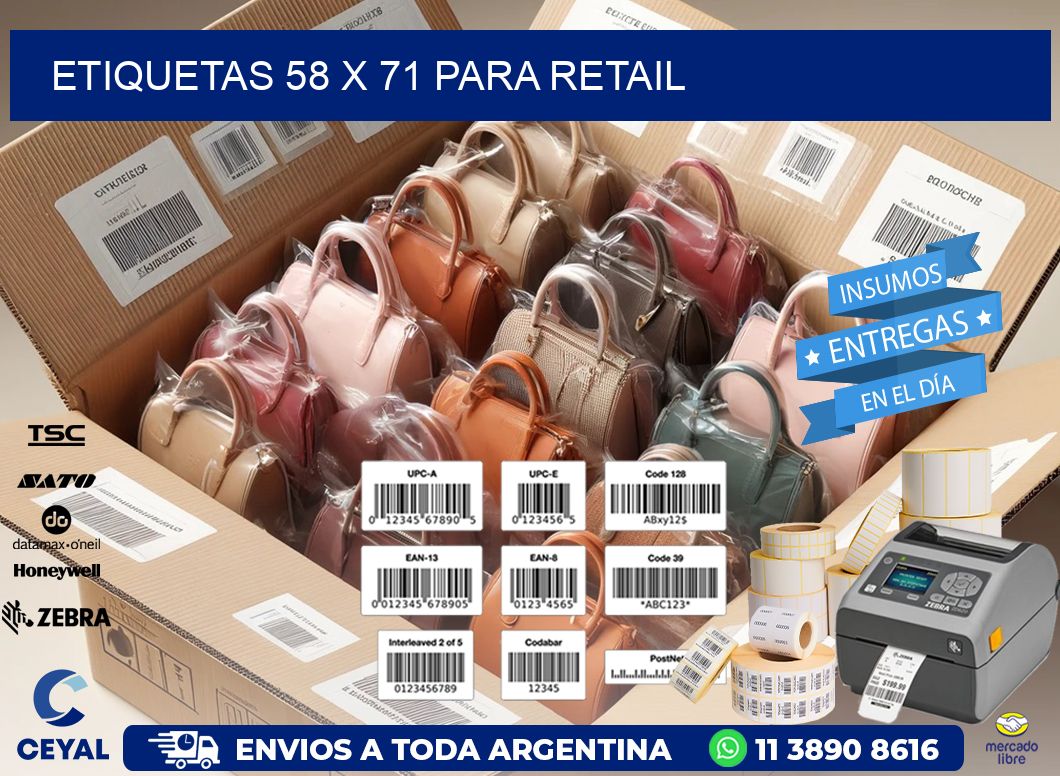 ETIQUETAS 58 x 71 PARA RETAIL