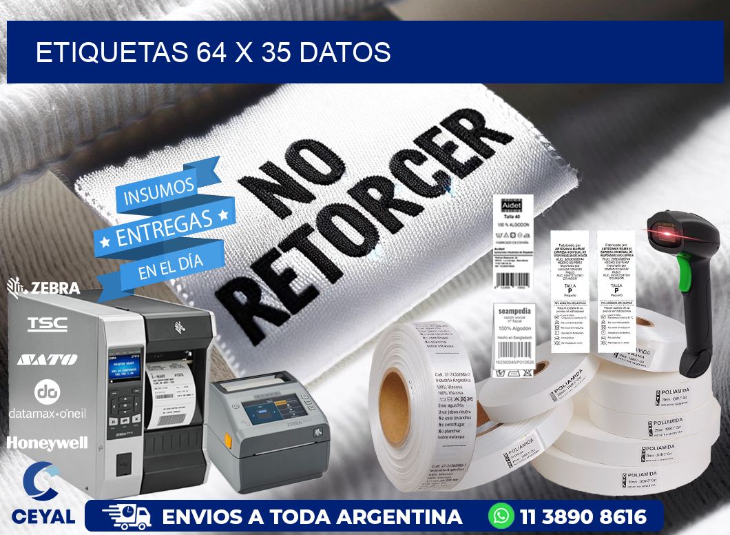 ETIQUETAS 64 x 35 DATOS