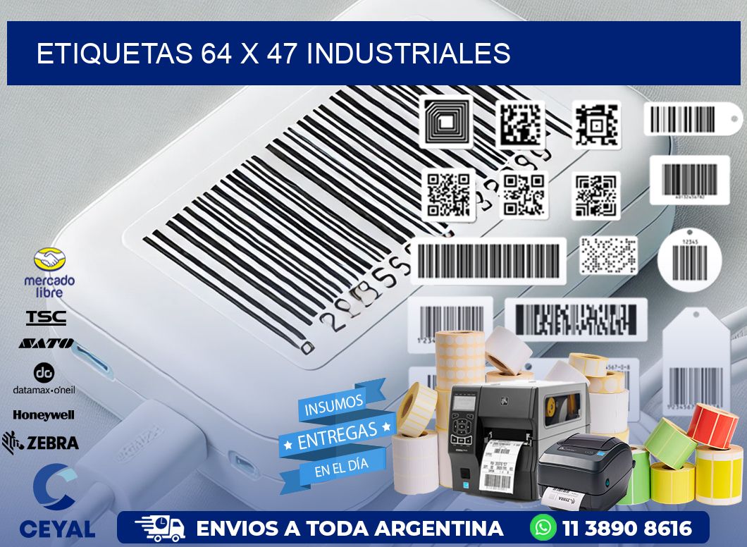 ETIQUETAS 64 x 47 INDUSTRIALES