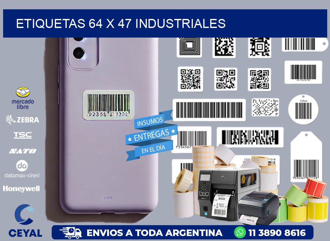 ETIQUETAS 64 x 47 INDUSTRIALES