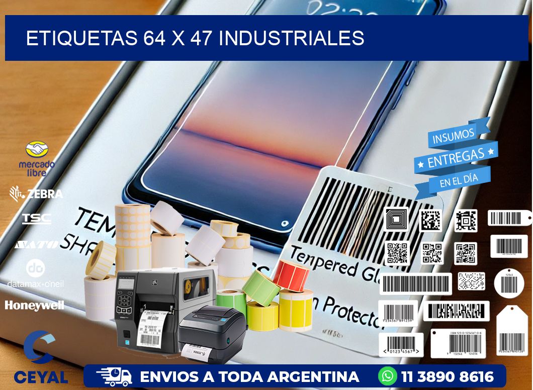 ETIQUETAS 64 x 47 INDUSTRIALES