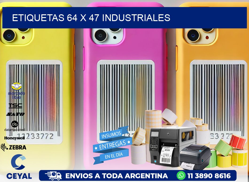 ETIQUETAS 64 x 47 INDUSTRIALES