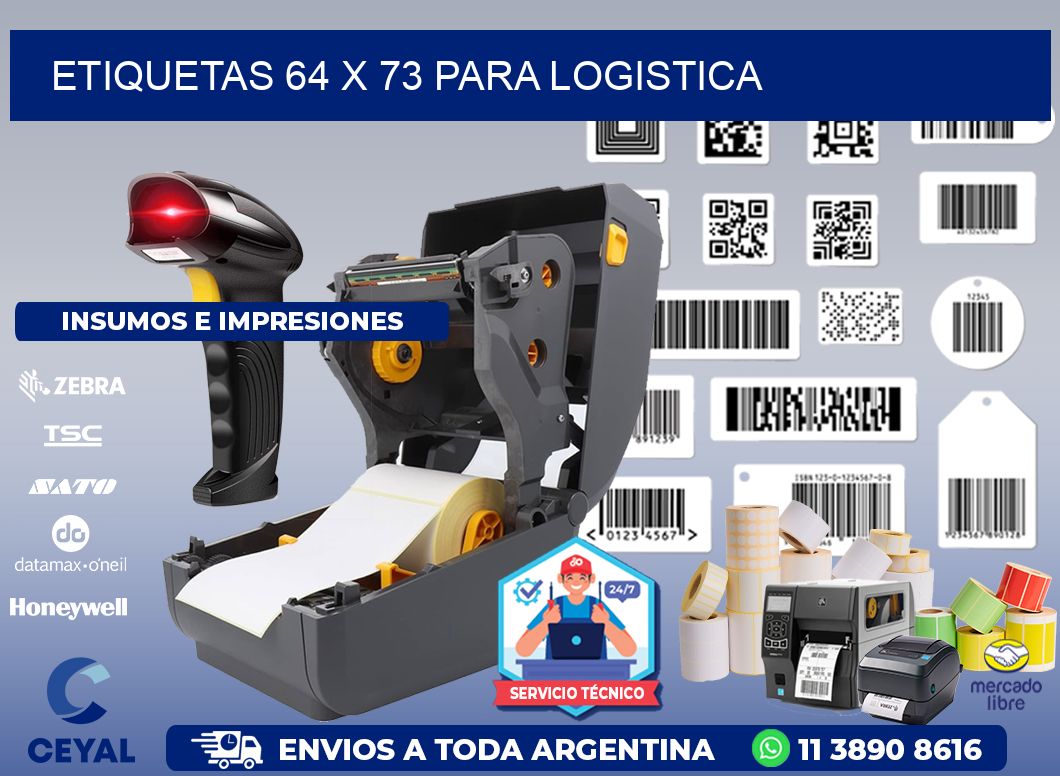 ETIQUETAS 64 x 73 PARA LOGISTICA
