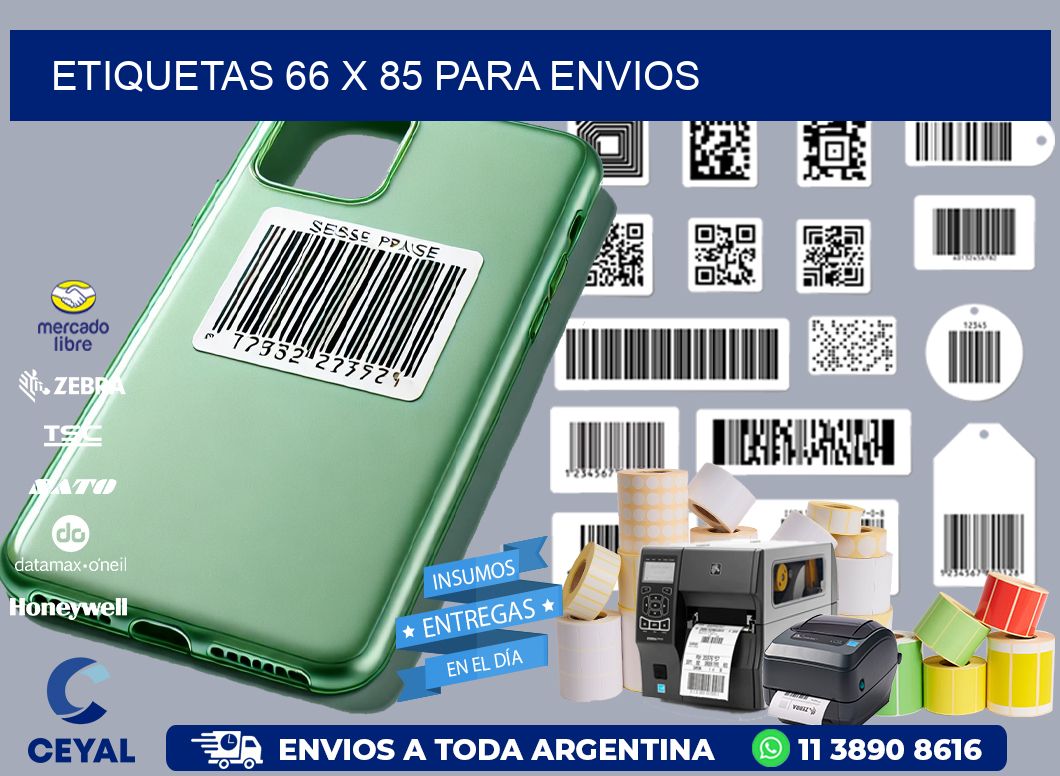 ETIQUETAS 66 x 85 PARA ENVIOS