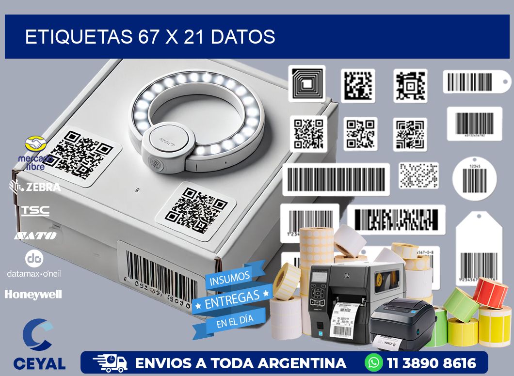 ETIQUETAS 67 x 21 DATOS