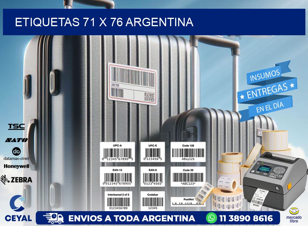 ETIQUETAS 71 x 76 ARGENTINA