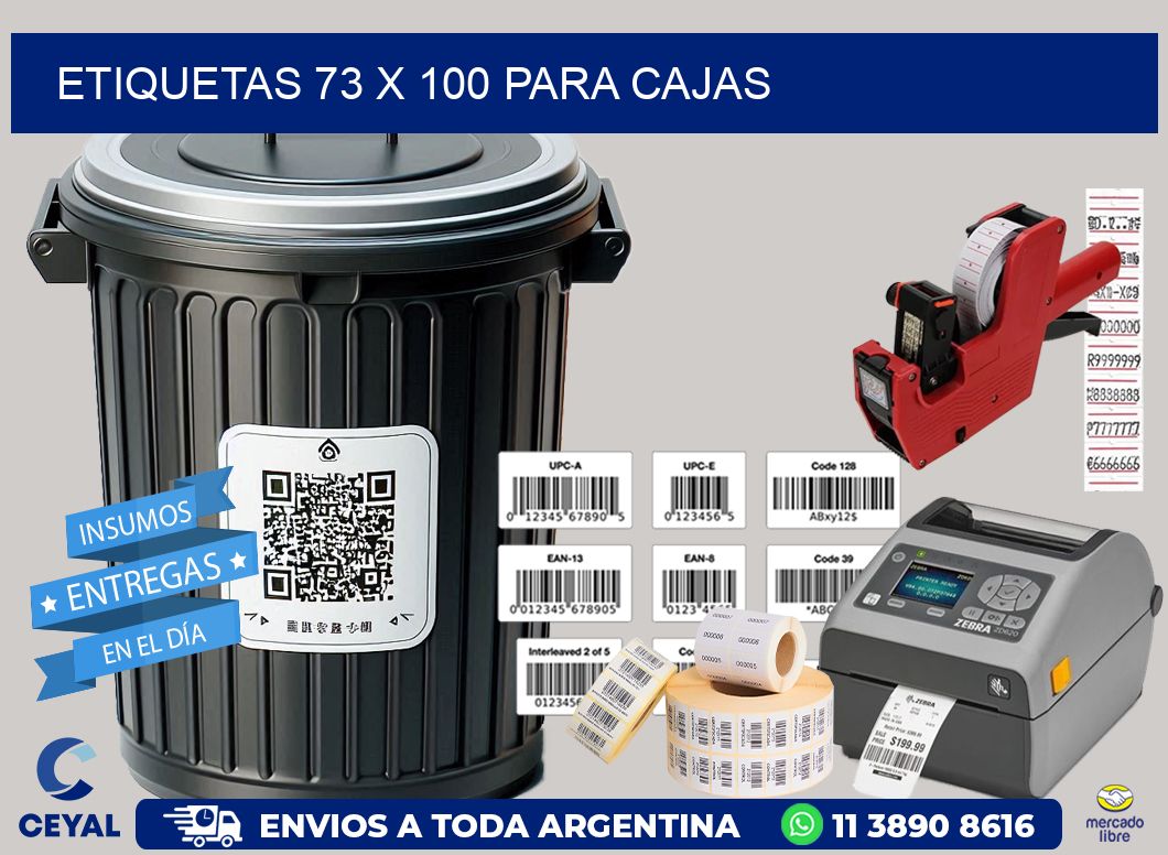 ETIQUETAS 73 x 100 PARA CAJAS