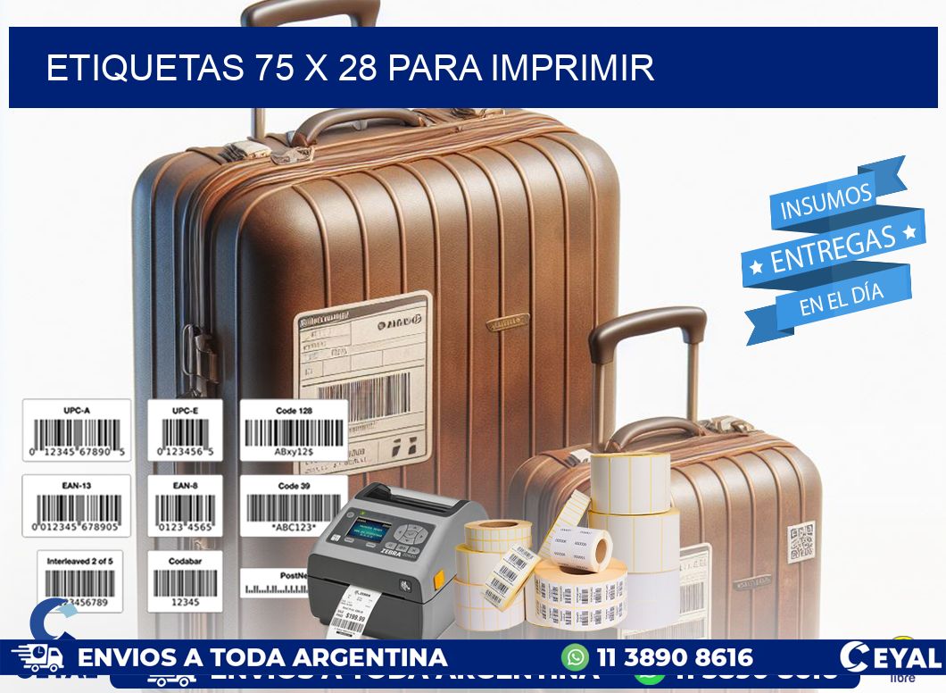 ETIQUETAS 75 x 28 PARA IMPRIMIR