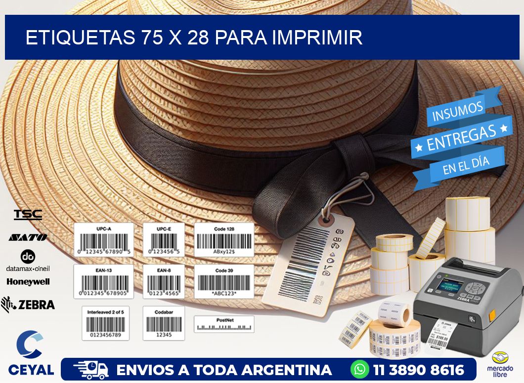 ETIQUETAS 75 x 28 PARA IMPRIMIR