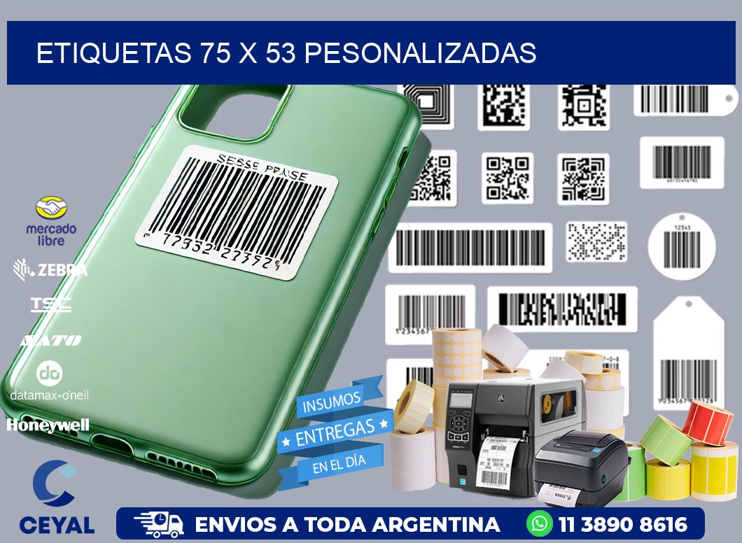 ETIQUETAS 75 x 53 PESONALIZADAS
