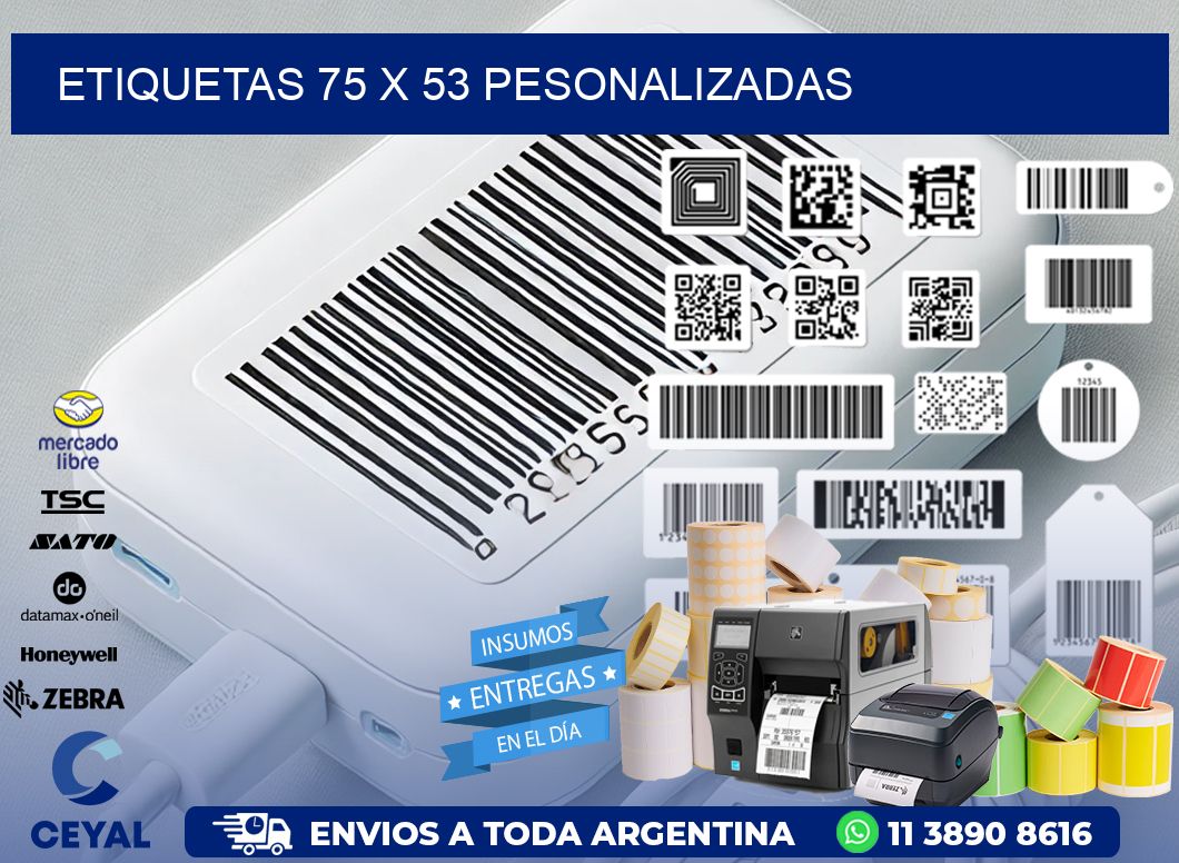 ETIQUETAS 75 x 53 PESONALIZADAS