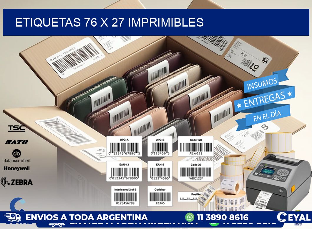 ETIQUETAS 76 x 27 IMPRIMIBLES