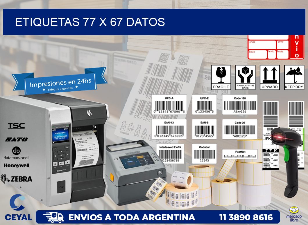 ETIQUETAS 77 x 67 DATOS