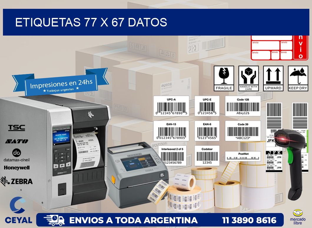 ETIQUETAS 77 x 67 DATOS