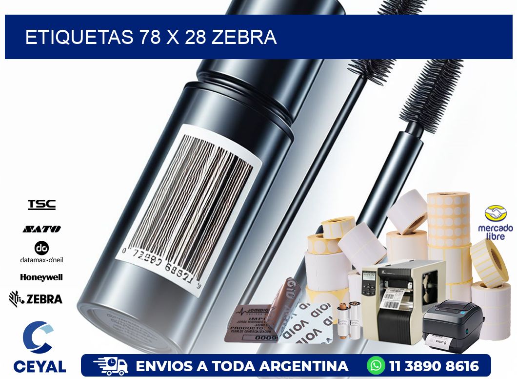 ETIQUETAS 78 x 28 ZEBRA