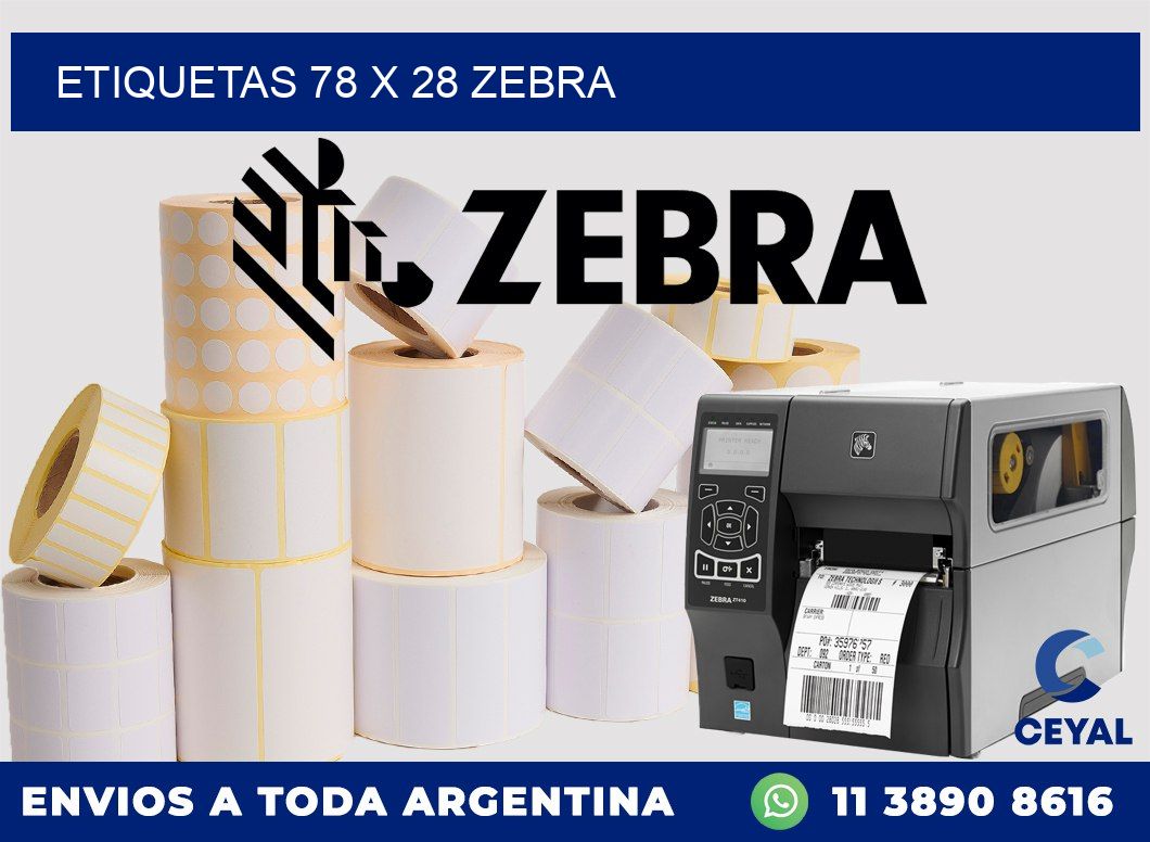 ETIQUETAS 78 x 28 ZEBRA