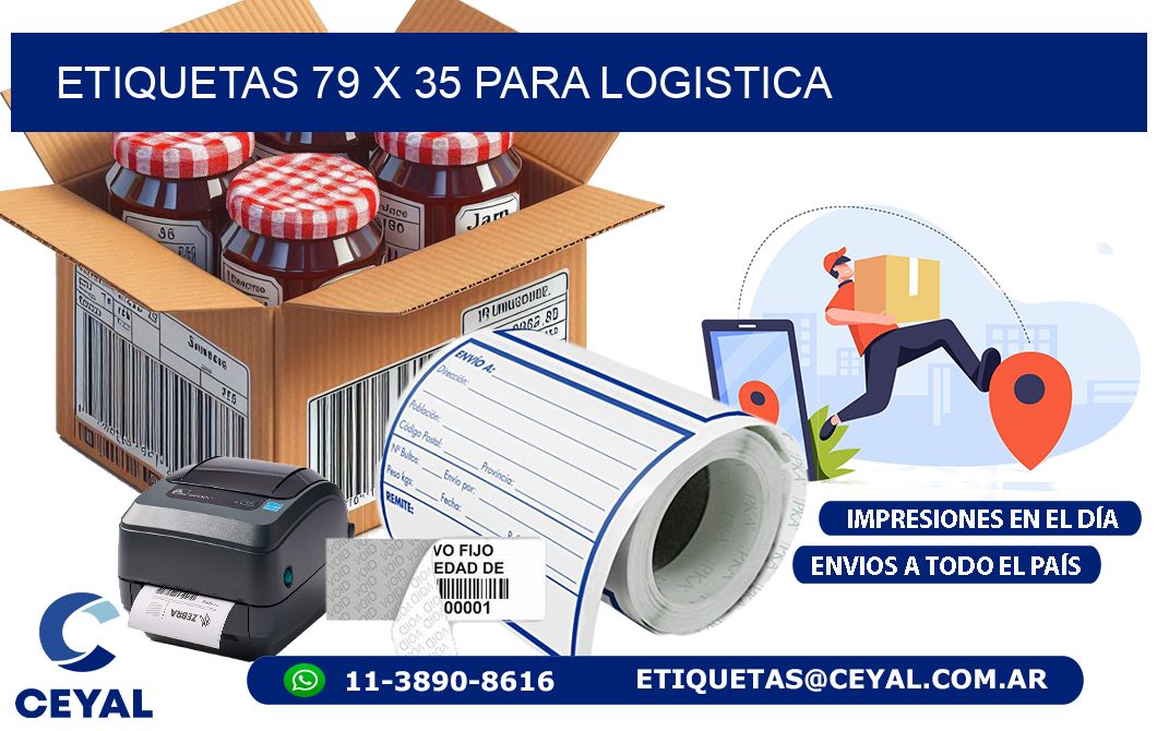 ETIQUETAS 79 x 35 PARA LOGISTICA