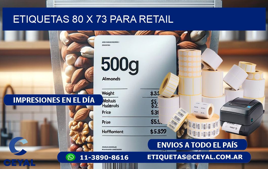 ETIQUETAS 80 x 73 PARA RETAIL