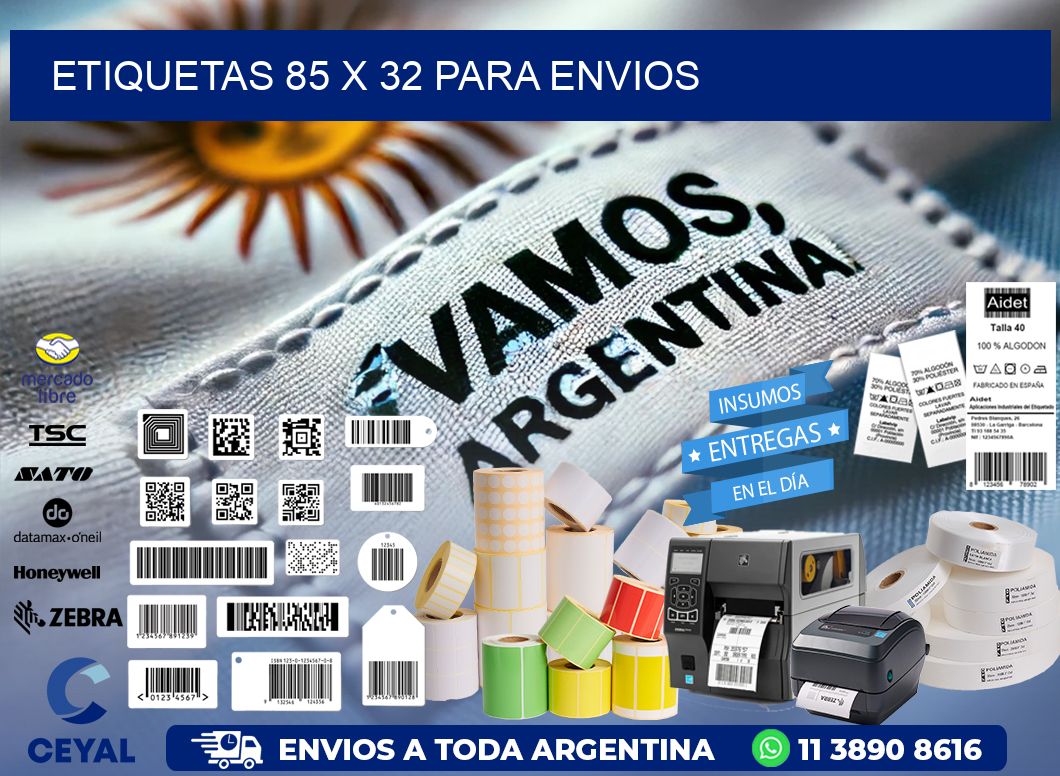 ETIQUETAS 85 x 32 PARA ENVIOS