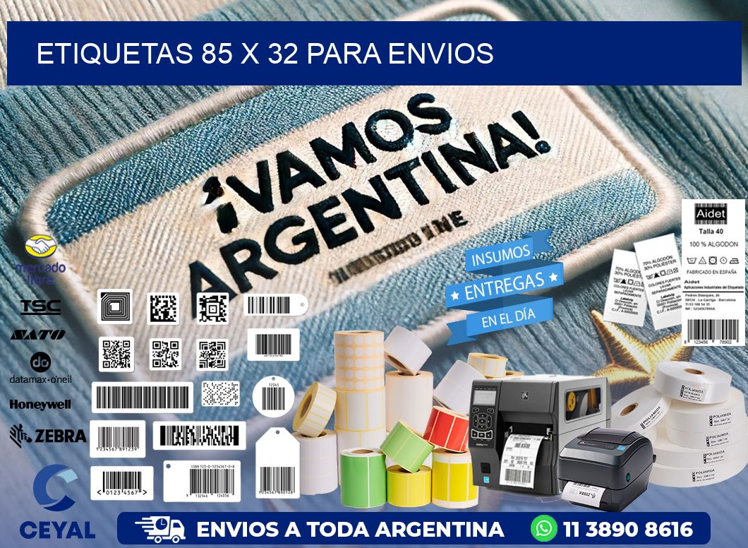 ETIQUETAS 85 x 32 PARA ENVIOS